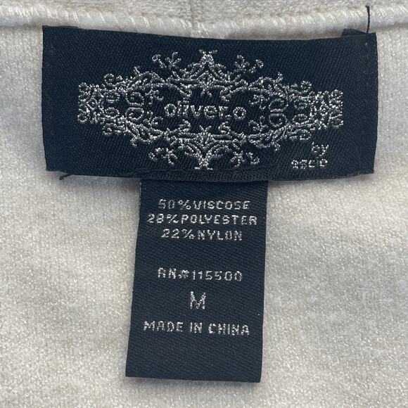 Oliver. O Anthropologie Women M Cream Knit Sweater Gold Buttons Academia Classic - Picture 7 of 8